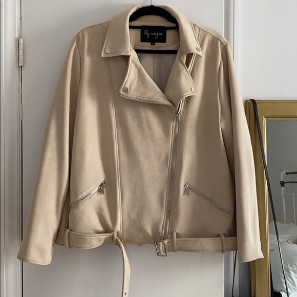 Lily Morgan Faux Suede Moto Jacket